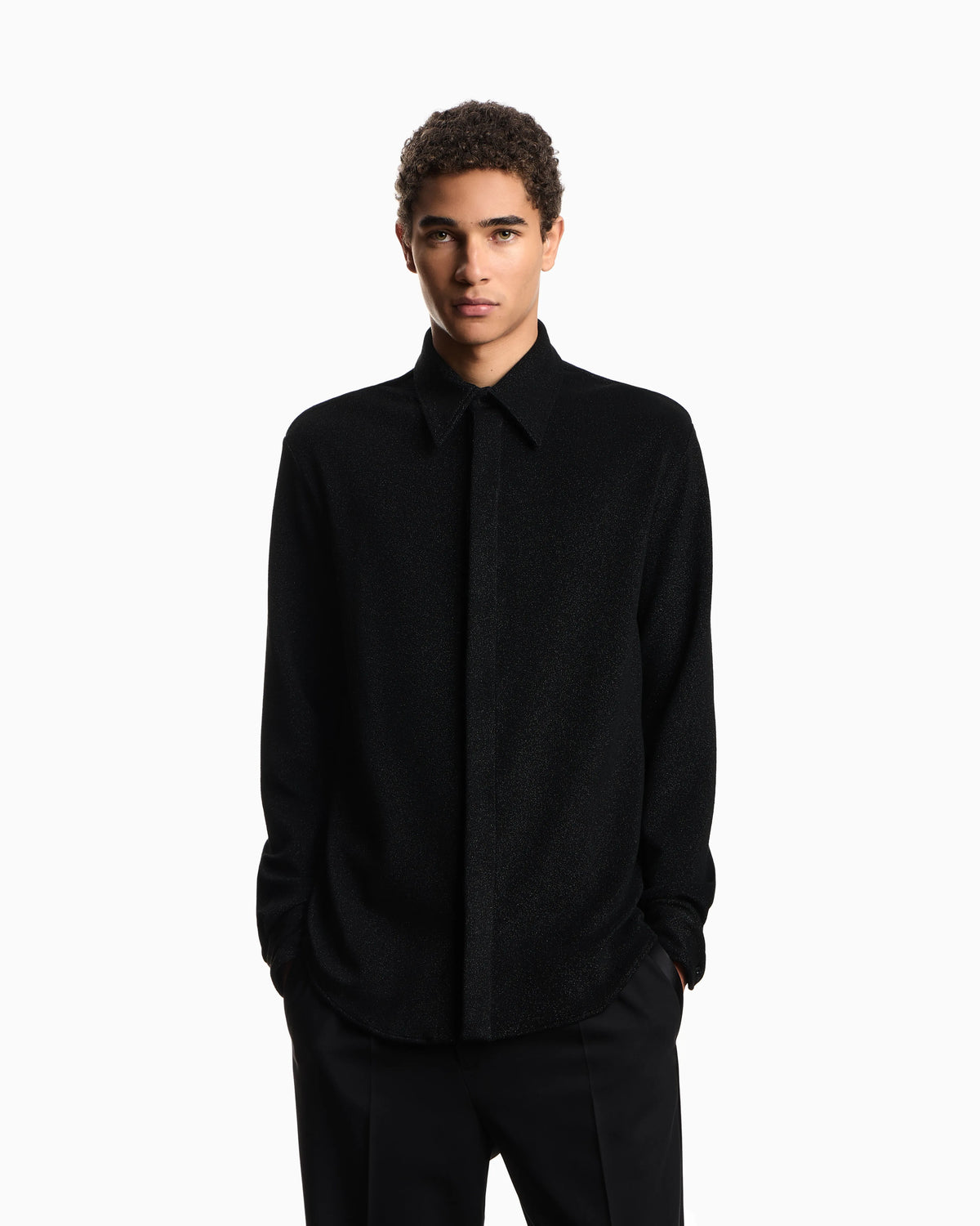 Lurex jersey shirt