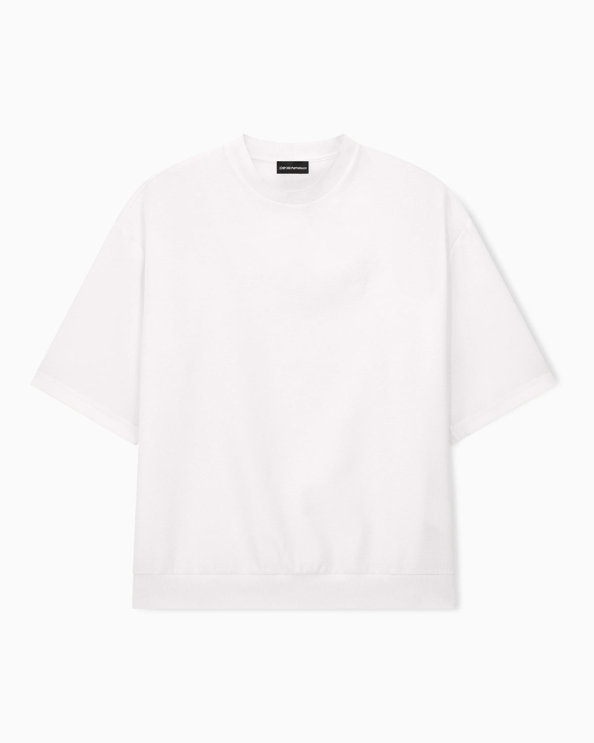 Icon 3D piqué-effect crêpe jersey T-shirt