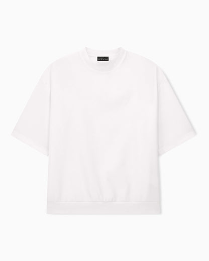 Icon 3D piqué-effect crêpe jersey T-shirt