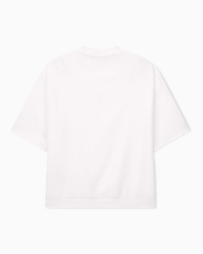 Icon 3D piqué-effect crêpe jersey T-shirt