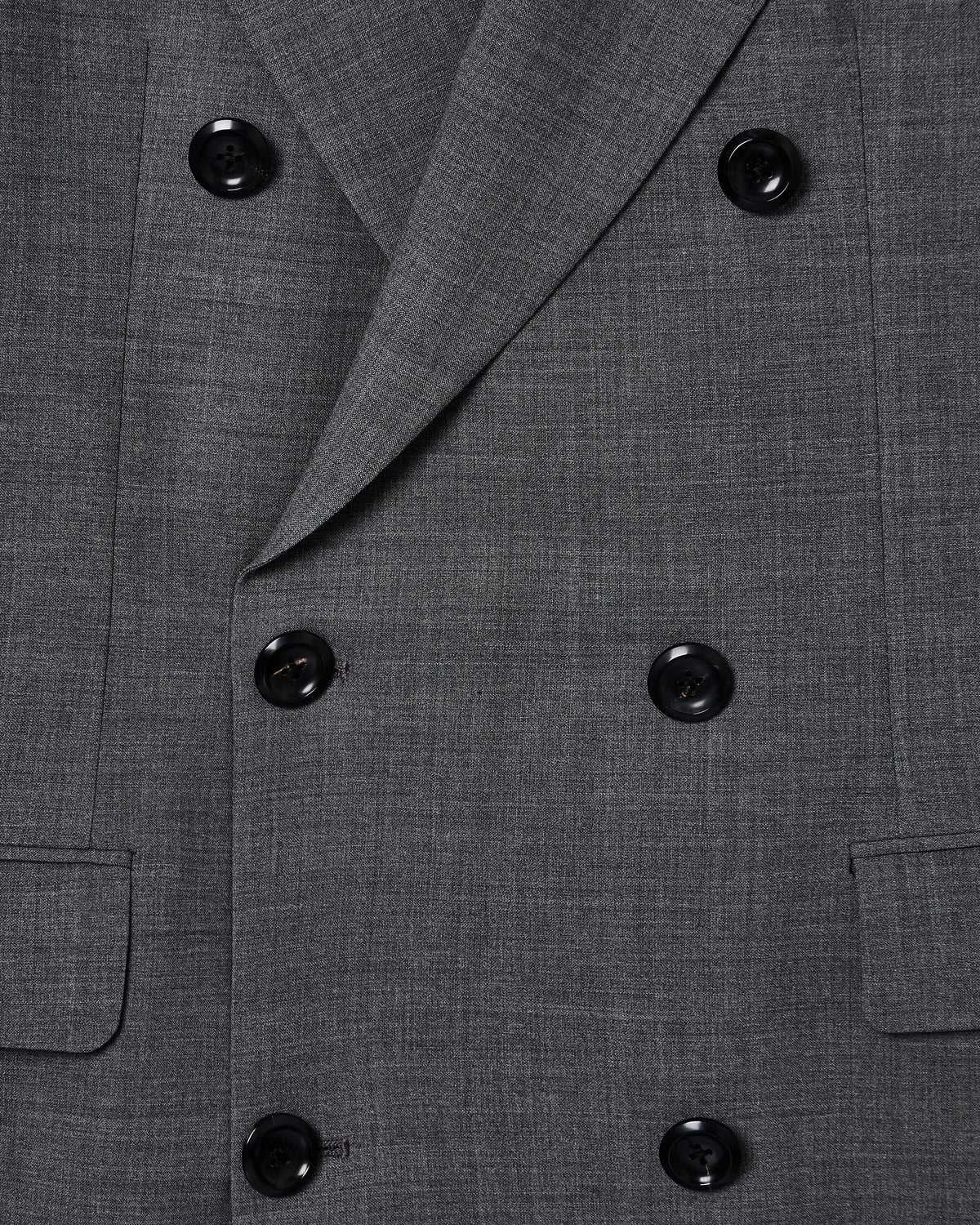 Double-breasted jacket in stretch wool canvas