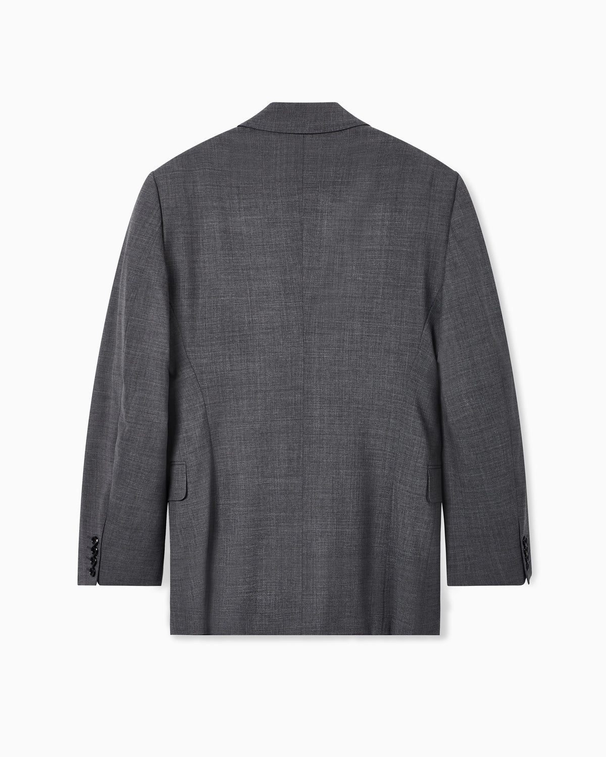 Double-breasted jacket in stretch wool canvas