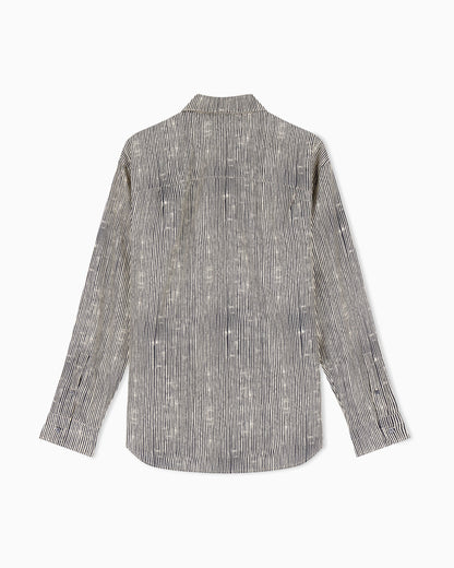 Comfort-fit all-over print Lyocell-blend shirt