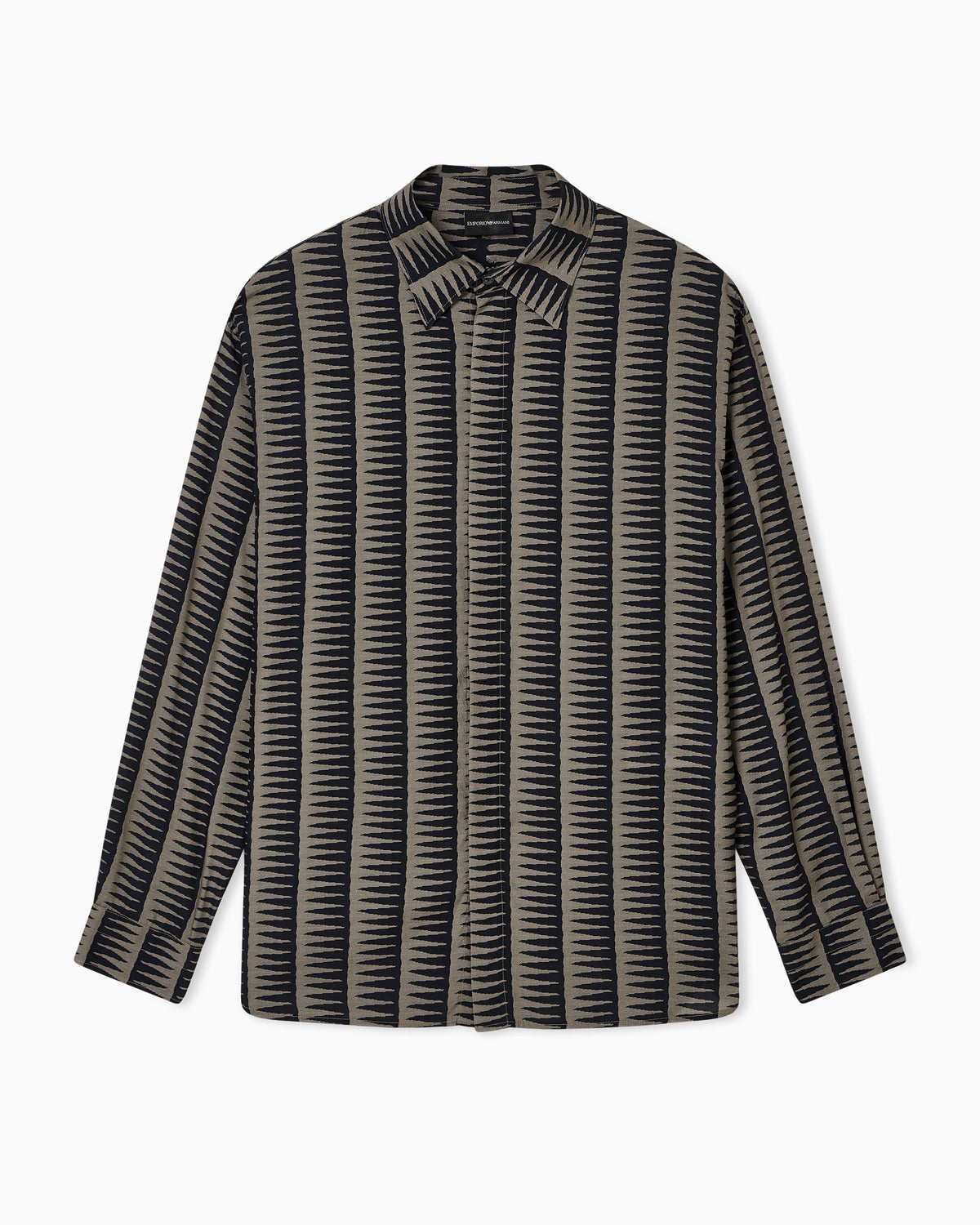 Comfort-fit all-over print Lyocell-blend shirt