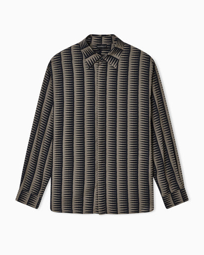 Comfort-fit all-over print Lyocell-blend shirt