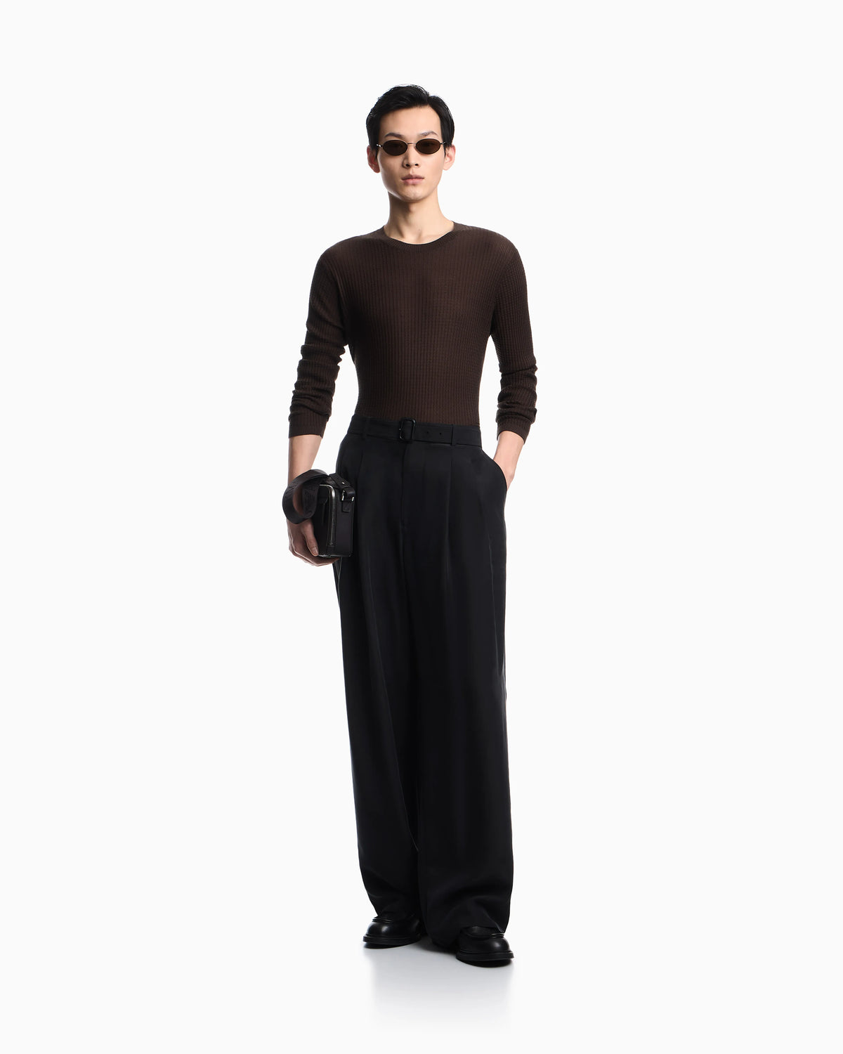 Lyocell-blend jumper in a tuck stitch
