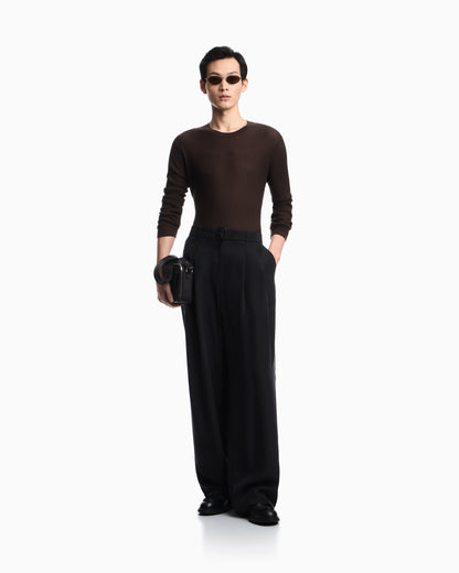 Lyocell-blend jumper in a tuck stitch