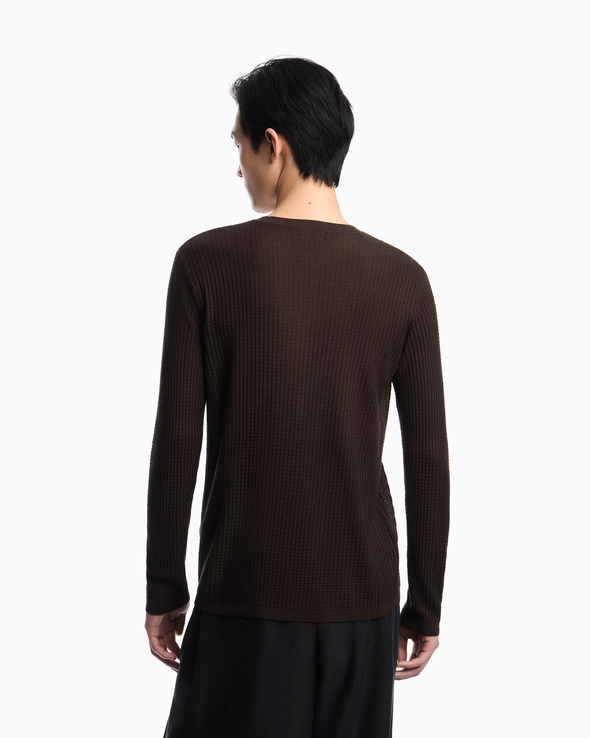 Lyocell-blend jumper in a tuck stitch