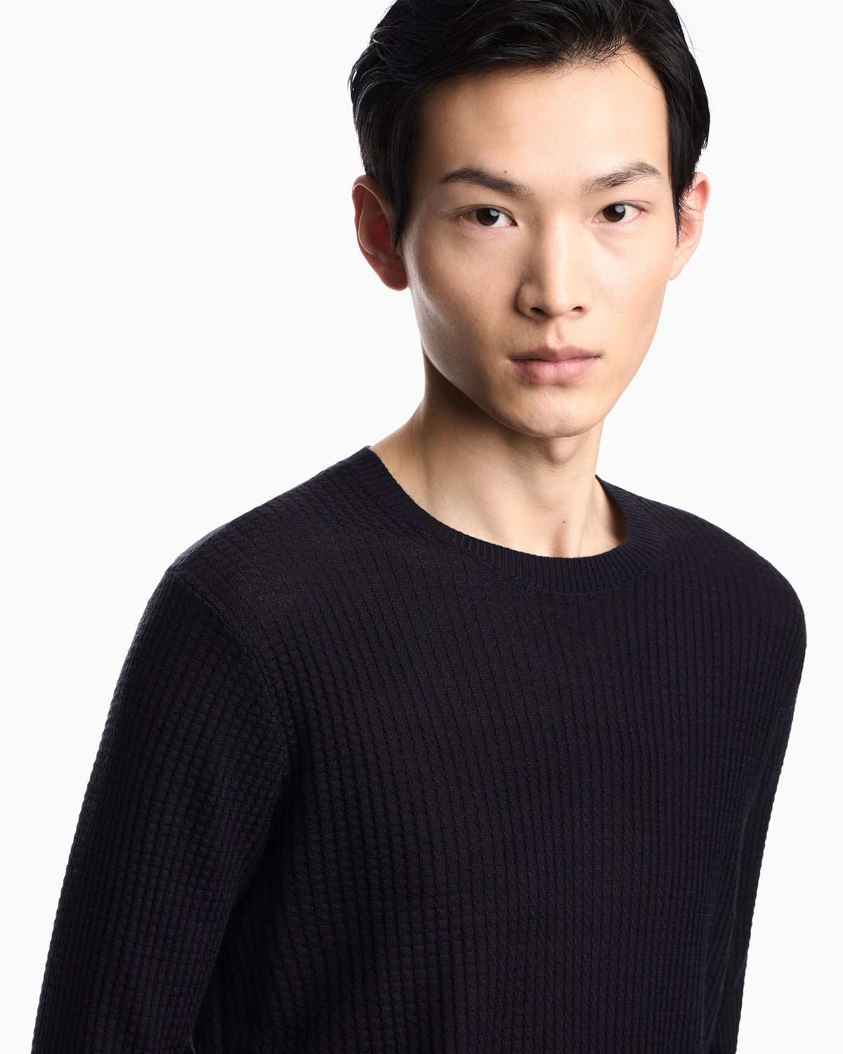 Lyocell-blend jumper in a tuck stitch
