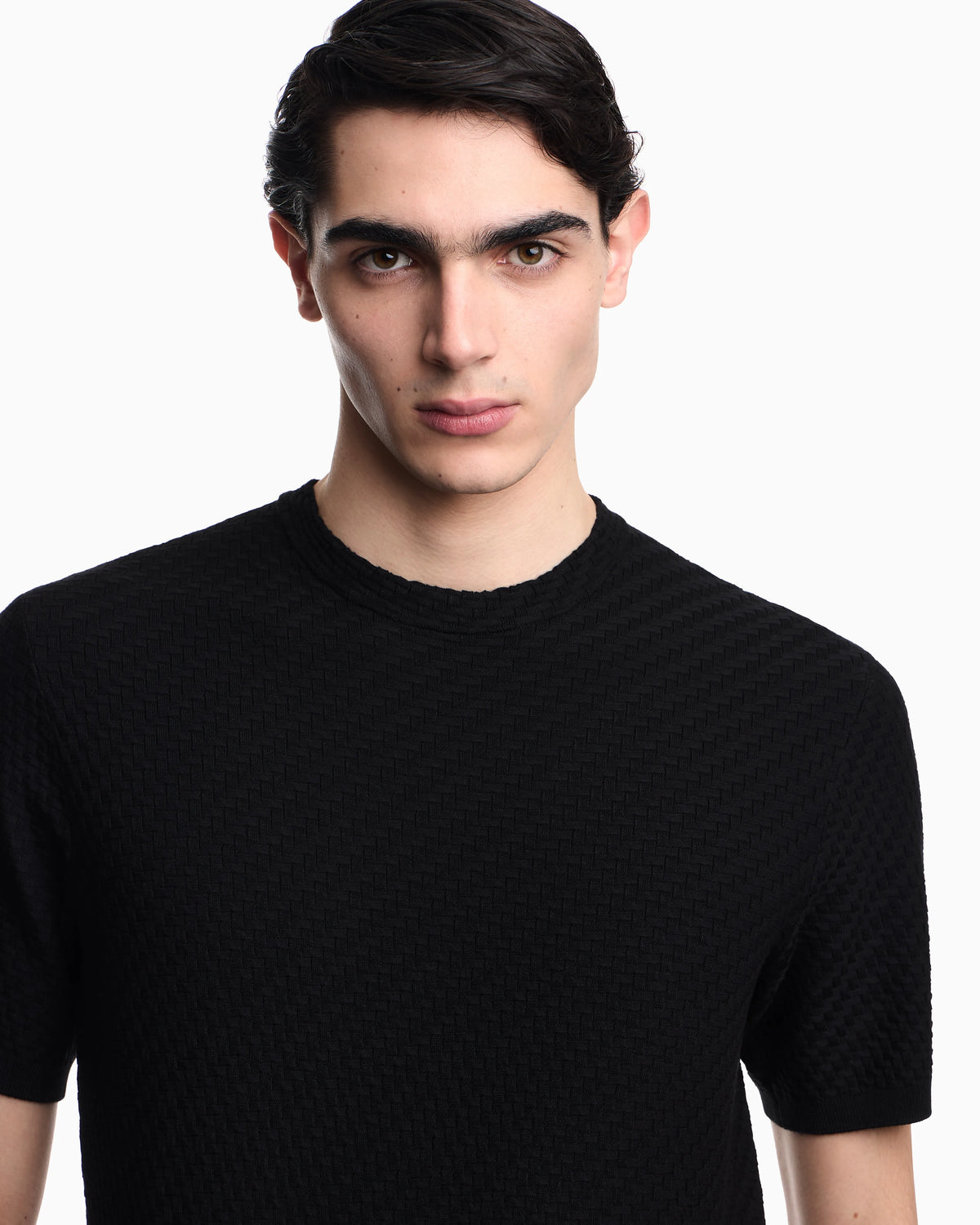 embossed patterned viscose jumper