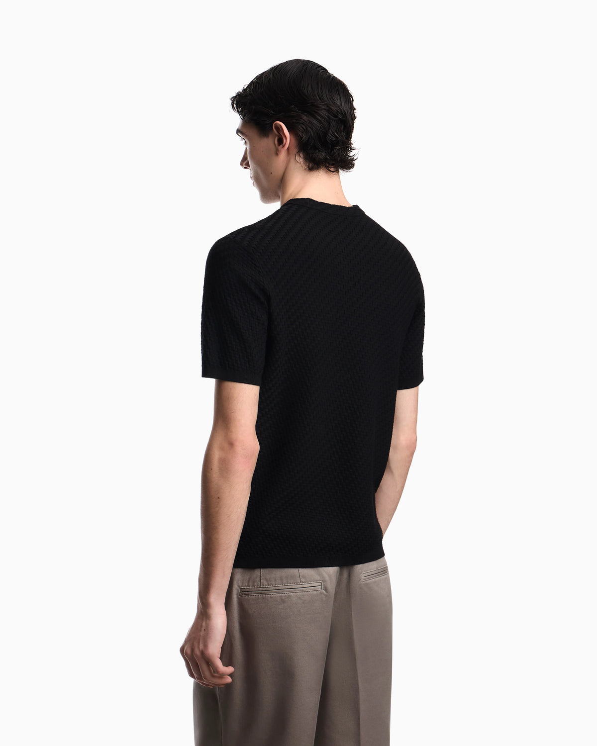 embossed patterned viscose jumper
