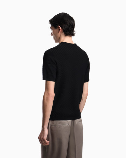 embossed patterned viscose jumper