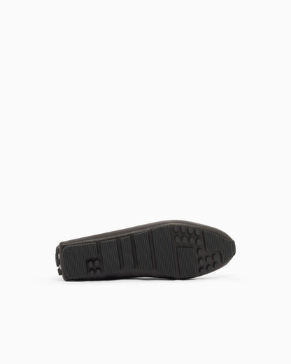 Saffiano leather driving loafers