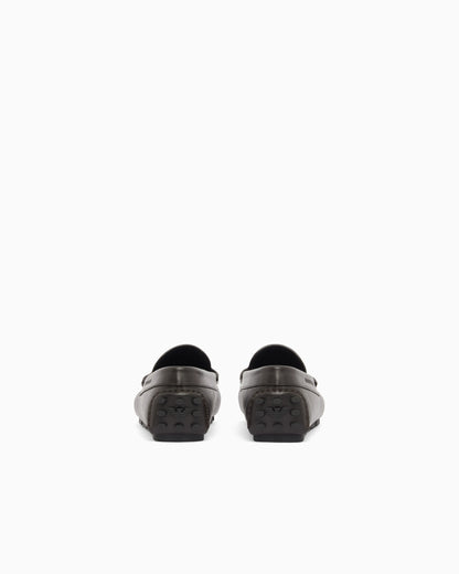 Saffiano leather driving loafers