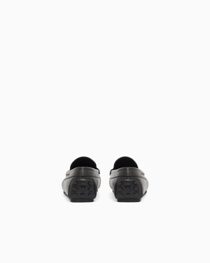 Saffiano leather driving loafers