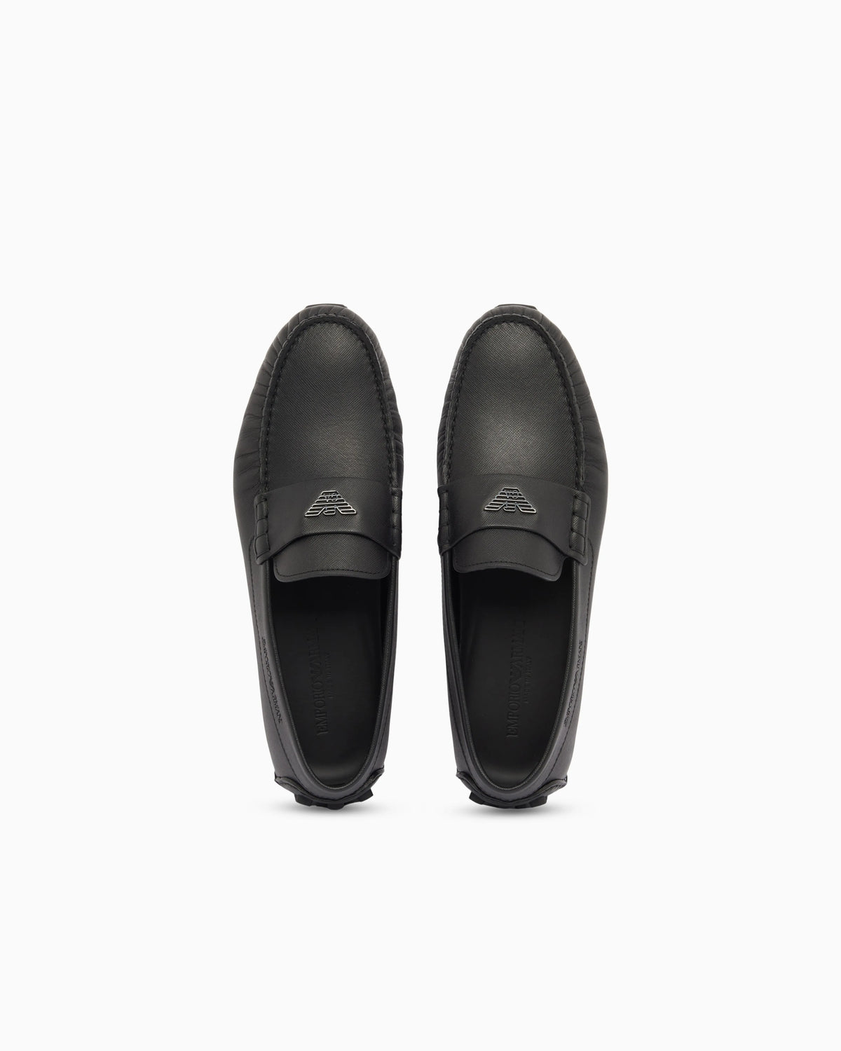 Saffiano leather driving loafers