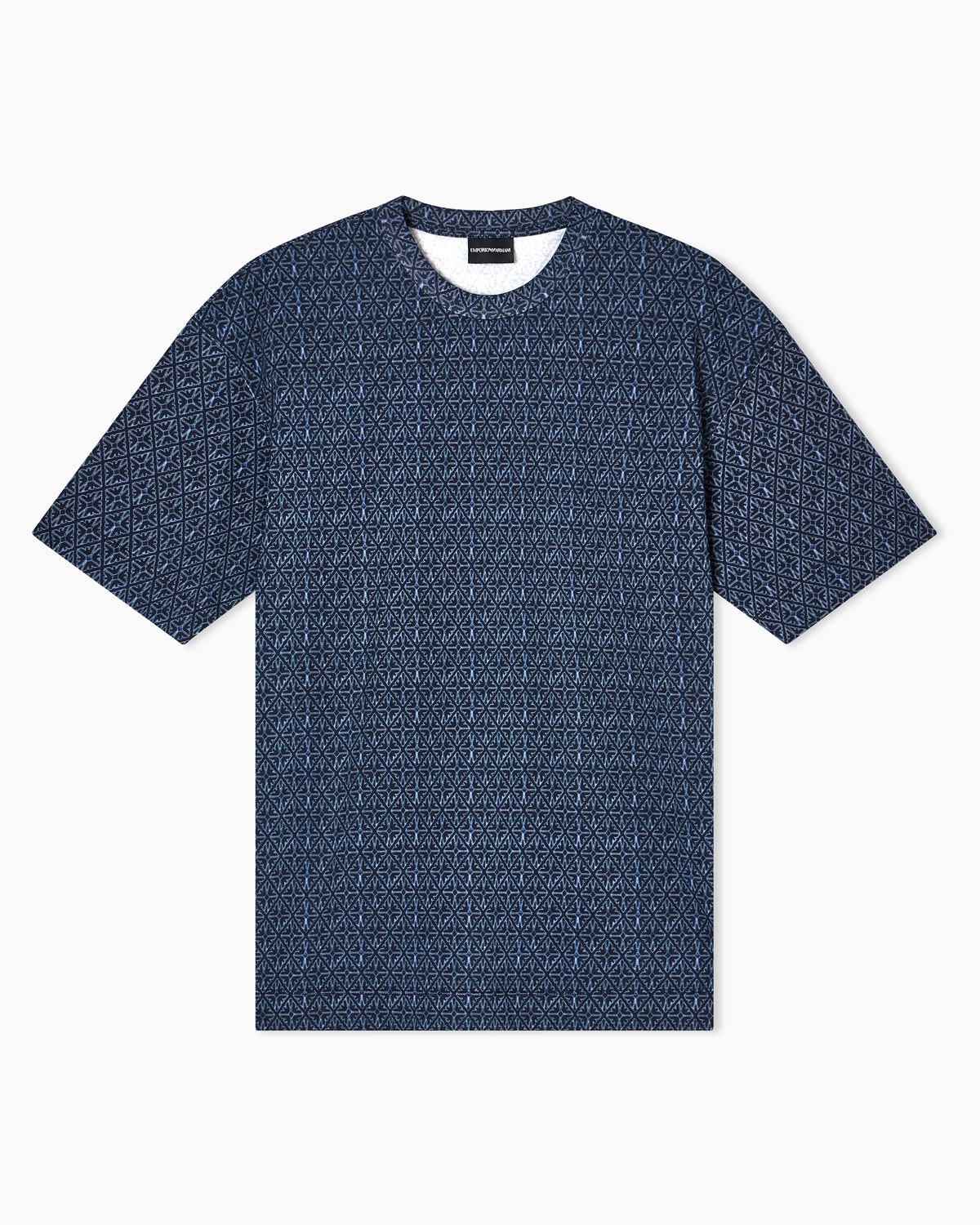 ASV jersey T-shirt with majolica-effect print