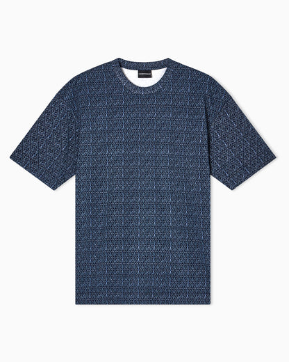 ASV jersey T-shirt with majolica-effect print