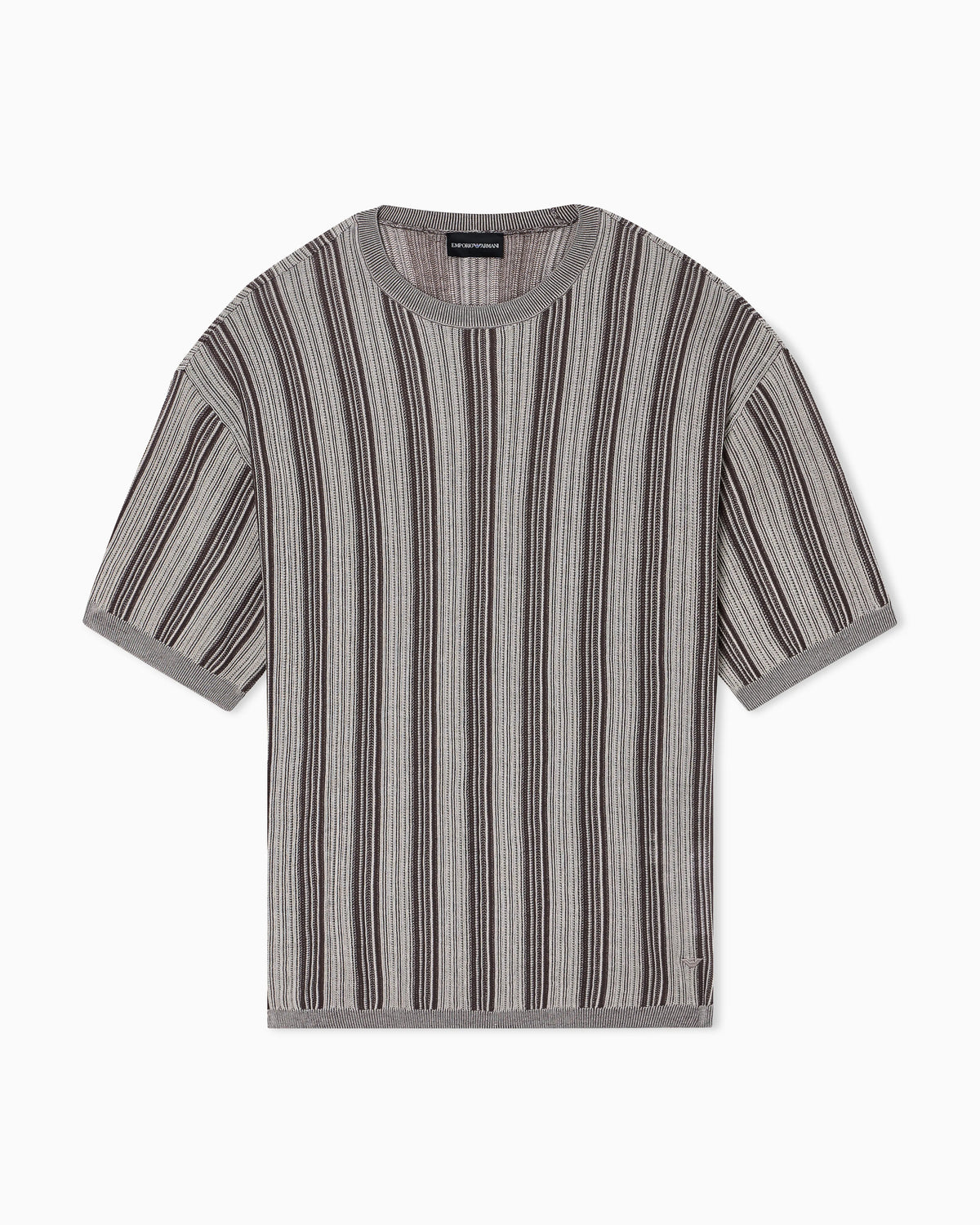 Ribbed Lyocell-blend jumper with jacquard pattern
