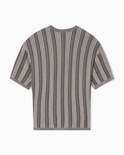 Ribbed Lyocell-blend jumper with jacquard pattern