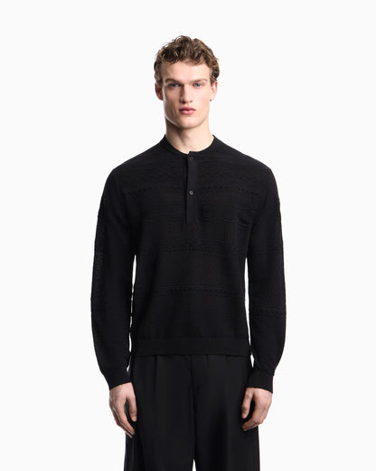 Lyocell-blend, Henley neckline jumper