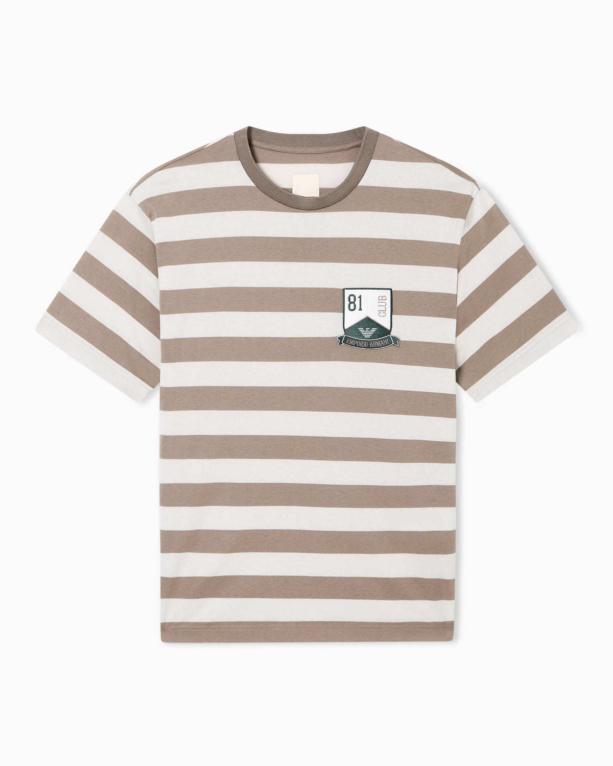 Eagle Club striped jersey T-shirt with patch