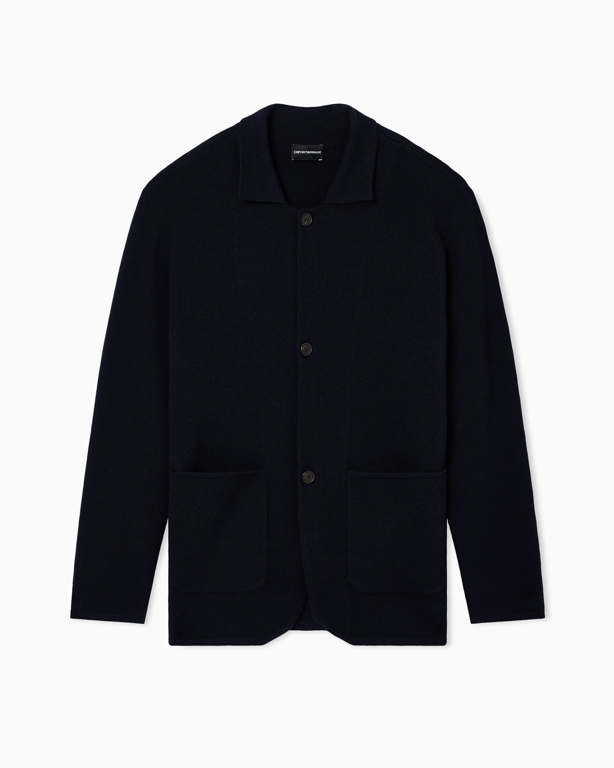 Plain-knit virgin-wool jacket
