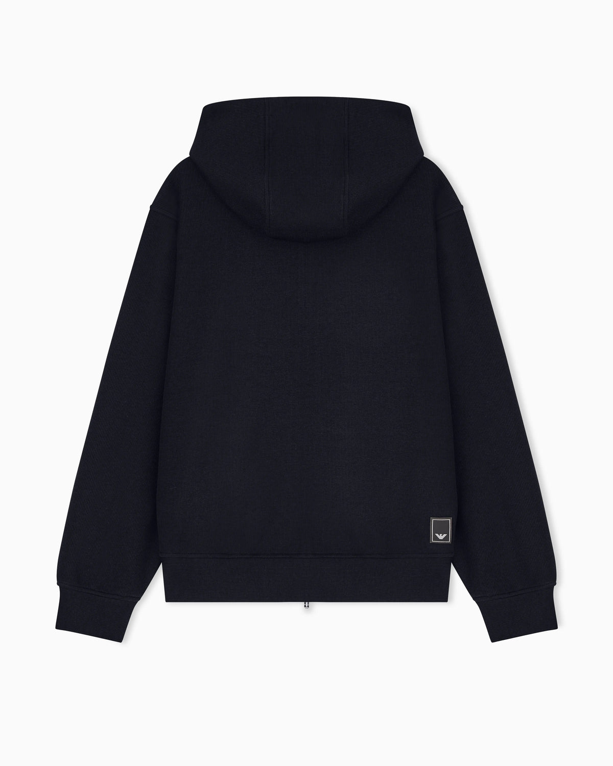 Travel Essential canneté jersey zip-up hooded sweatshirt