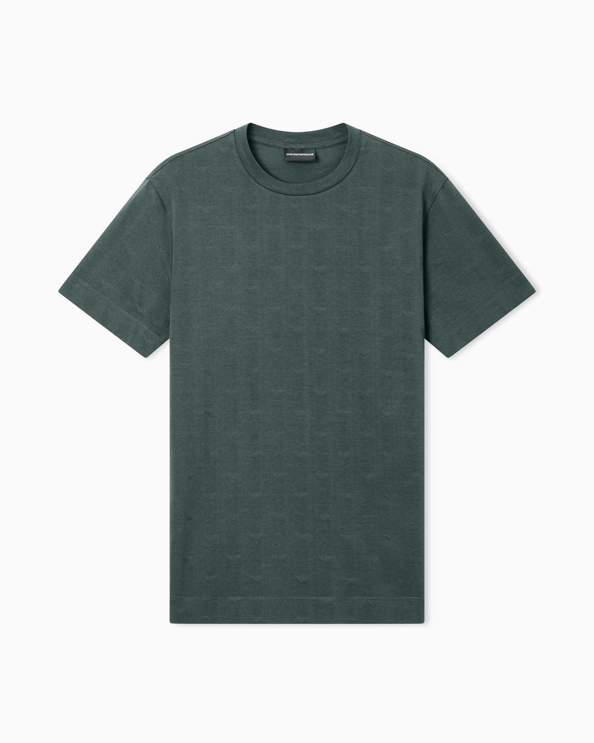 Slim-fit T-shirt in all-over micro-eagle jacquard jersey