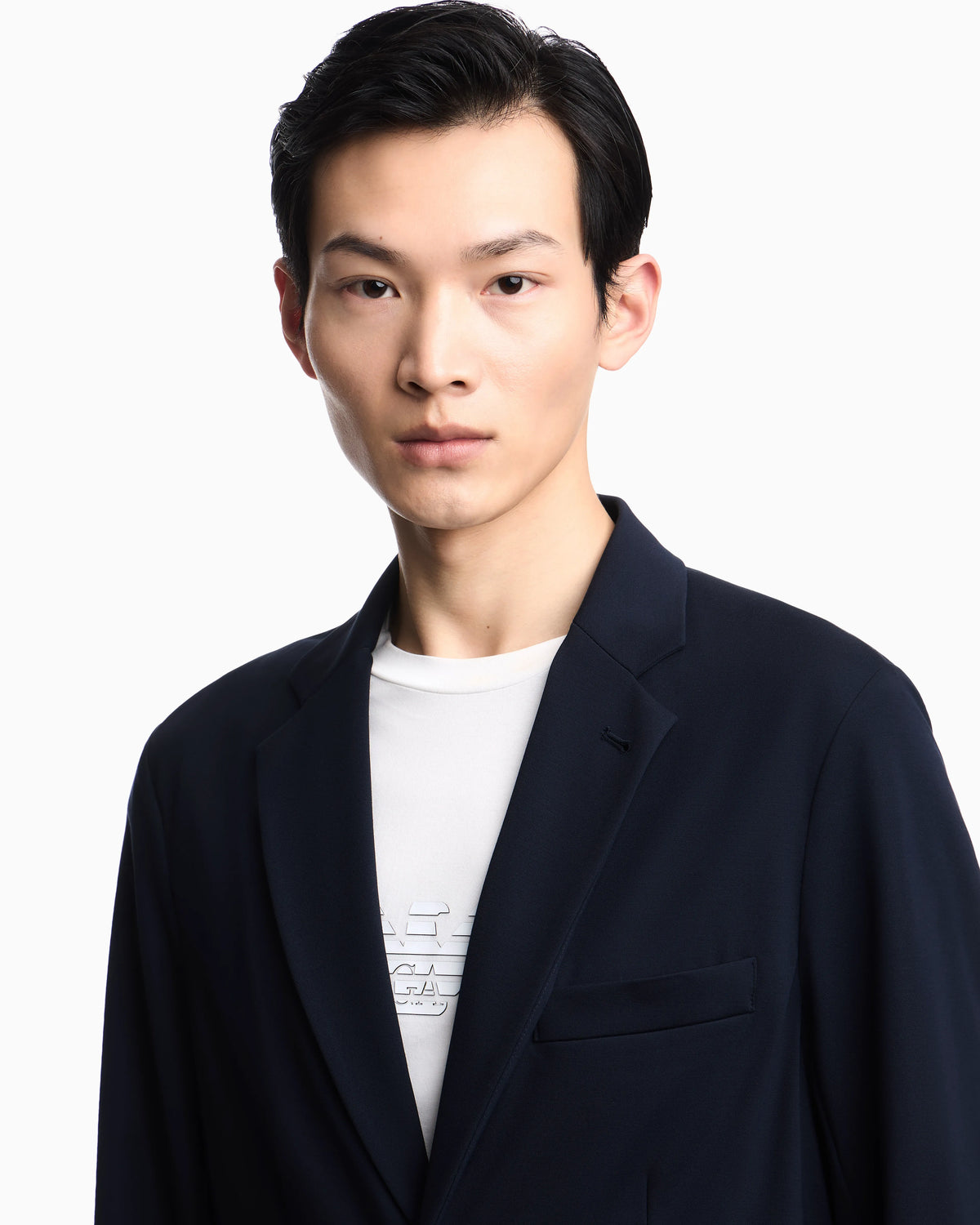 Nylon single-breasted jacket