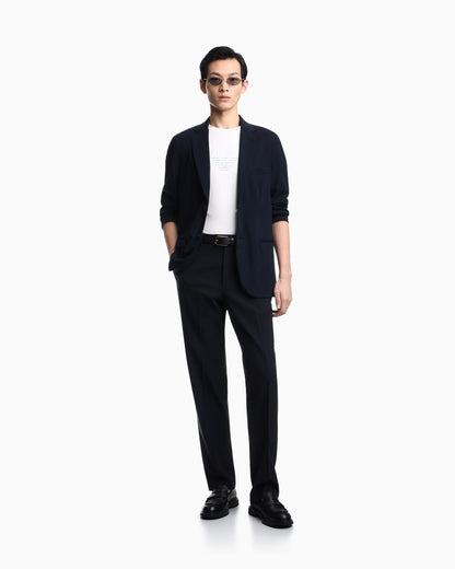 Nylon single-breasted jacket