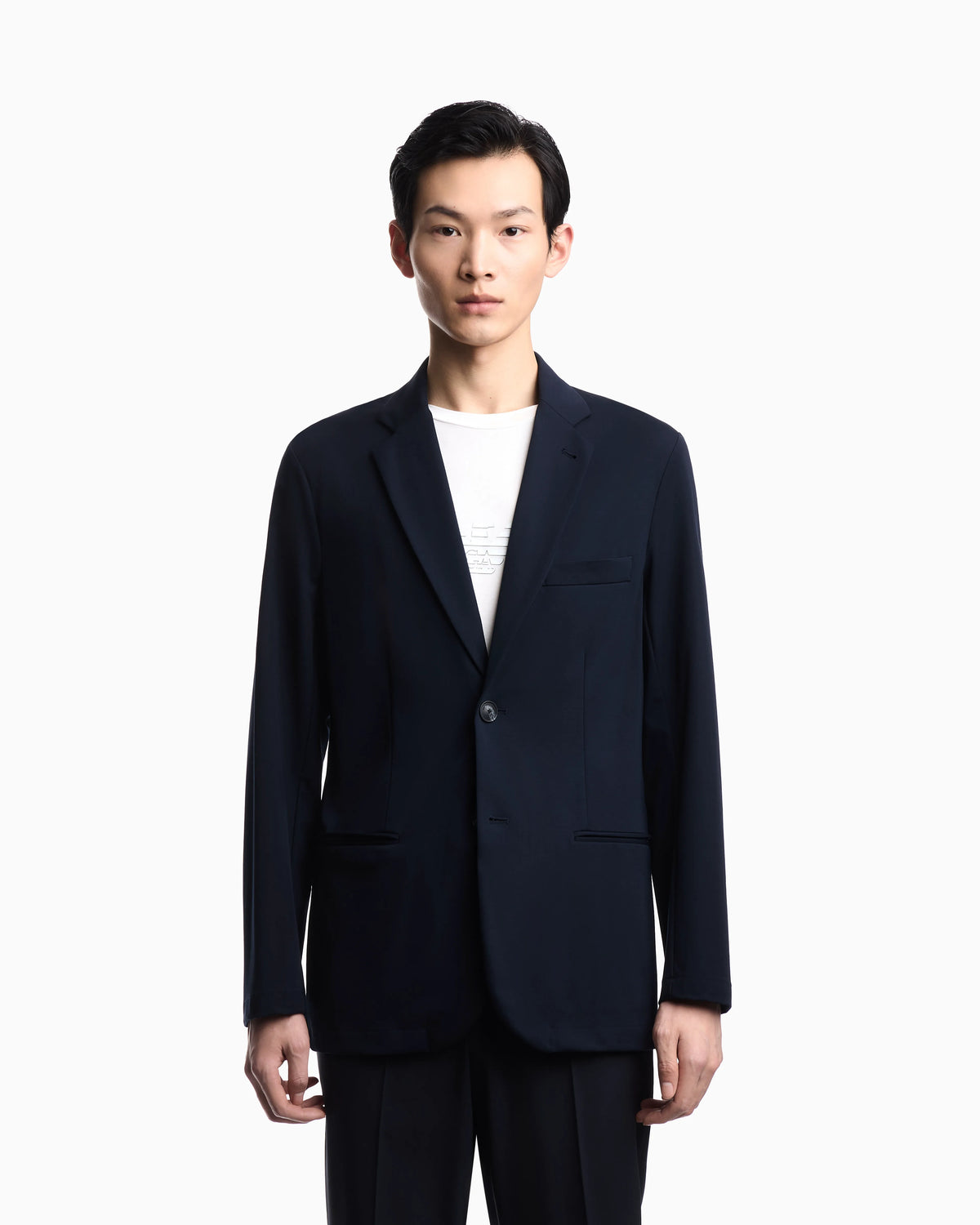 Nylon single-breasted jacket