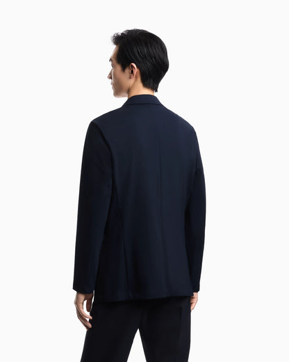 Nylon single-breasted jacket