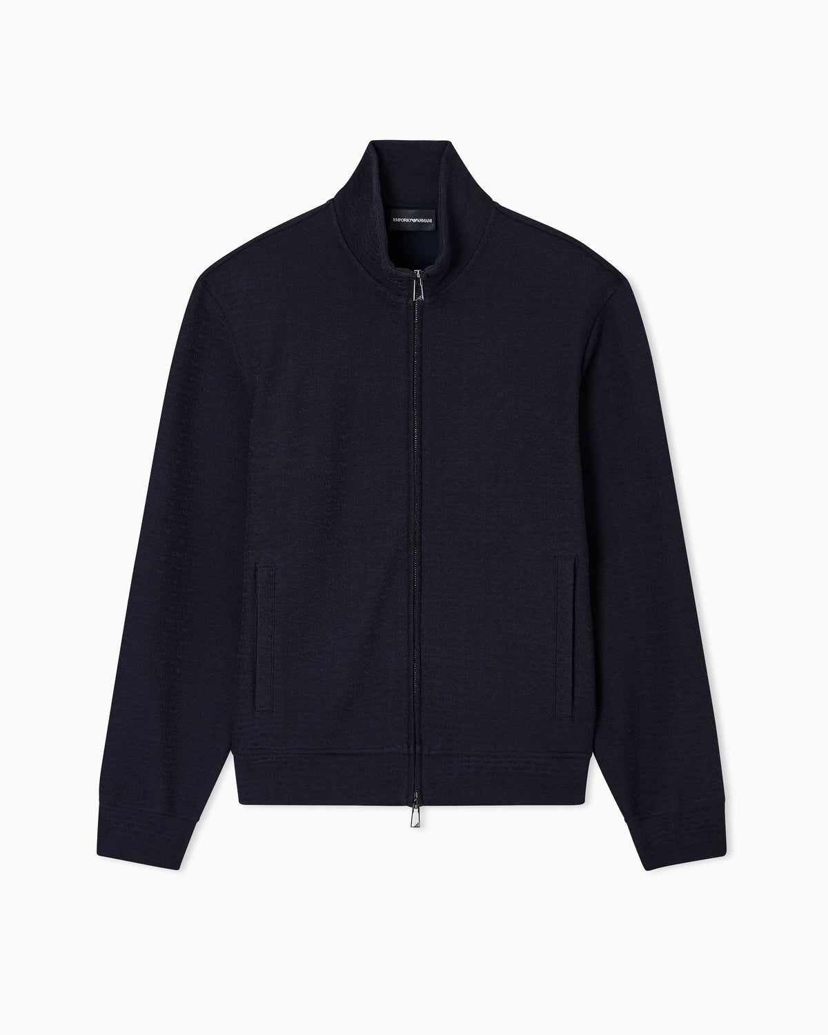 Full zip sweatshirt in jacquard jersey Essential