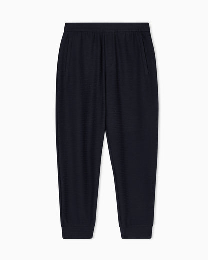 Lyocell-blend interlock-jersey joggers with jacquard lettering