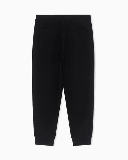 Lyocell-blend interlock-jersey joggers with jacquard lettering