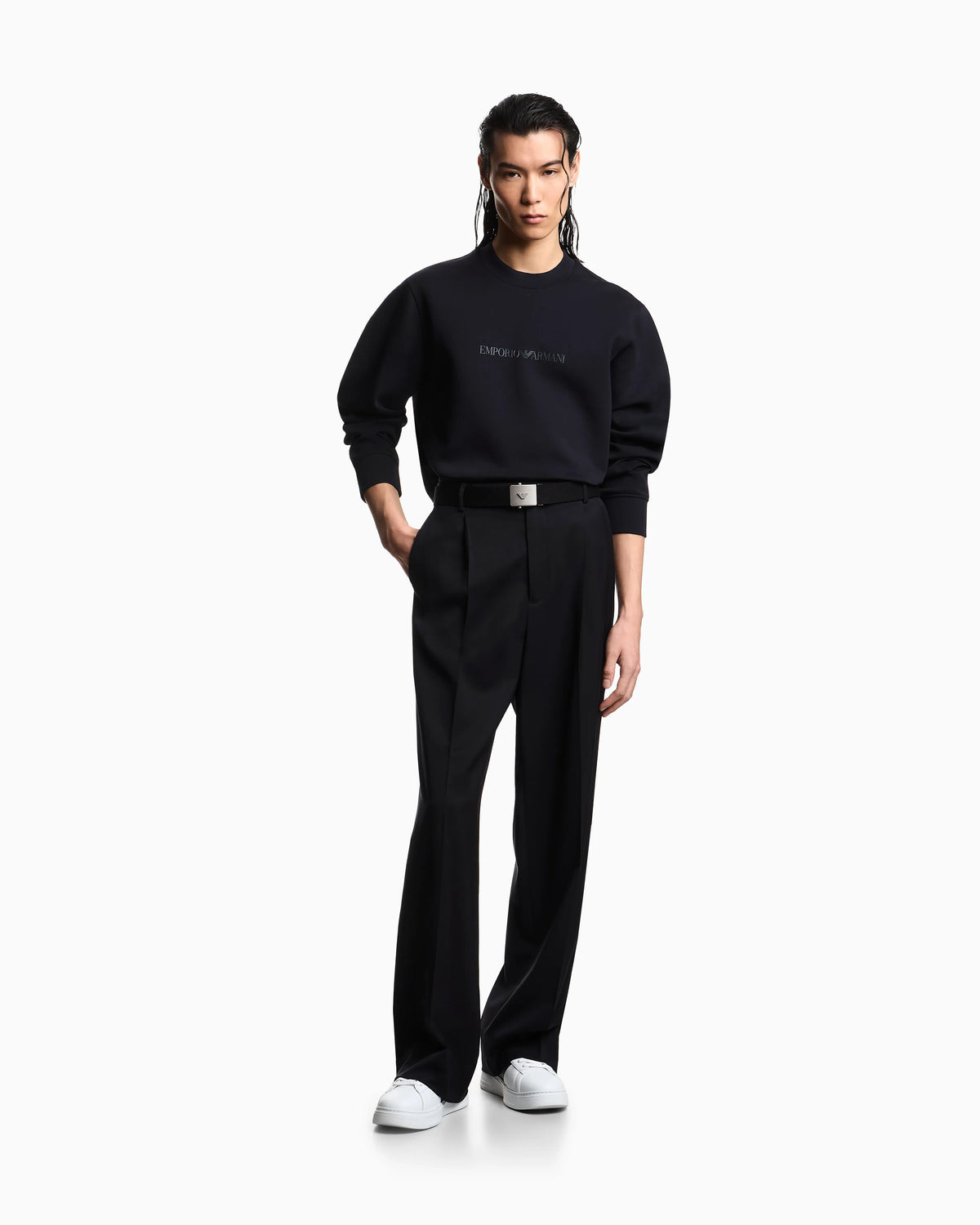 Sweatshirt Essential in cotton double jersey