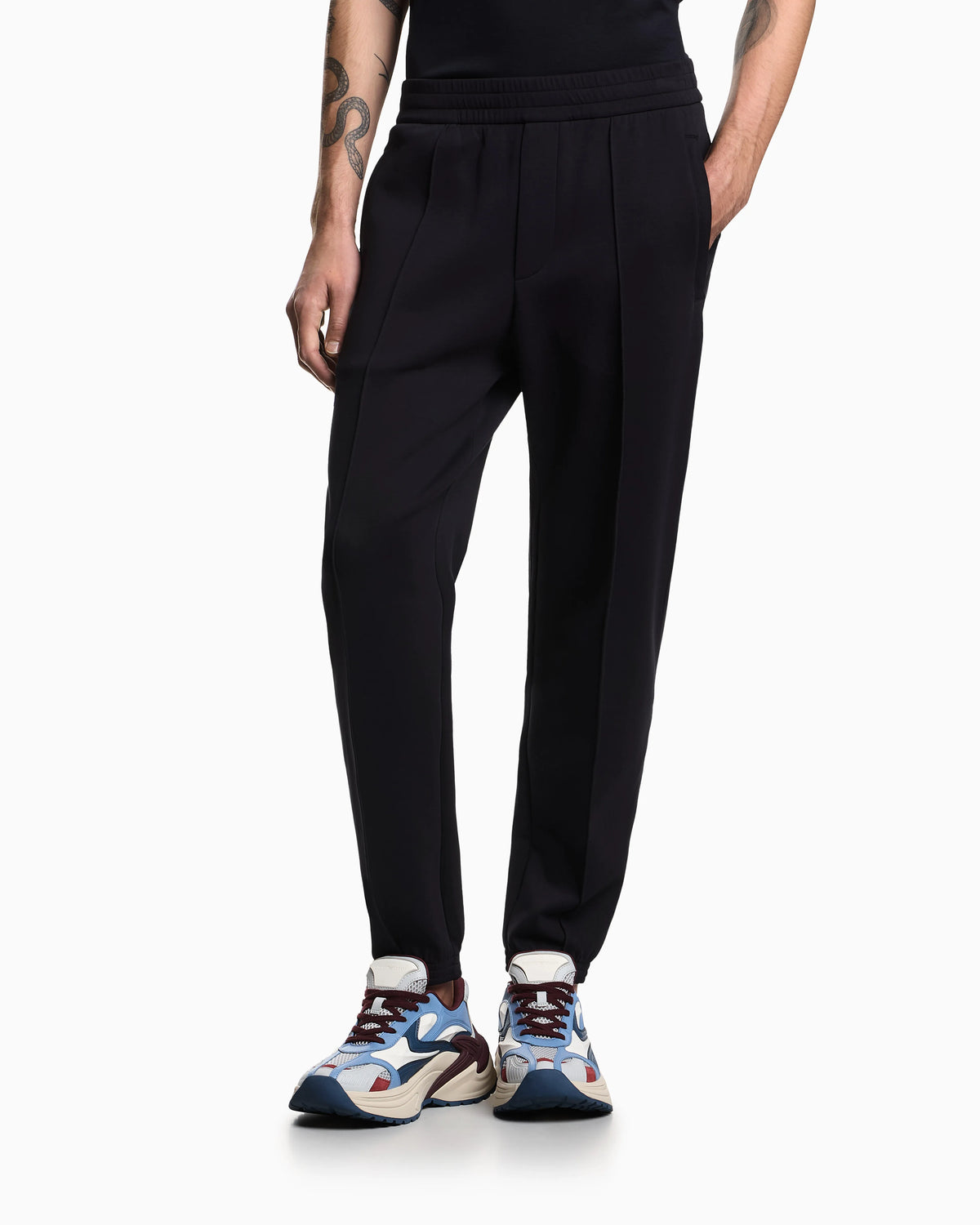 Double jersey joggers with side zip pockets Essential