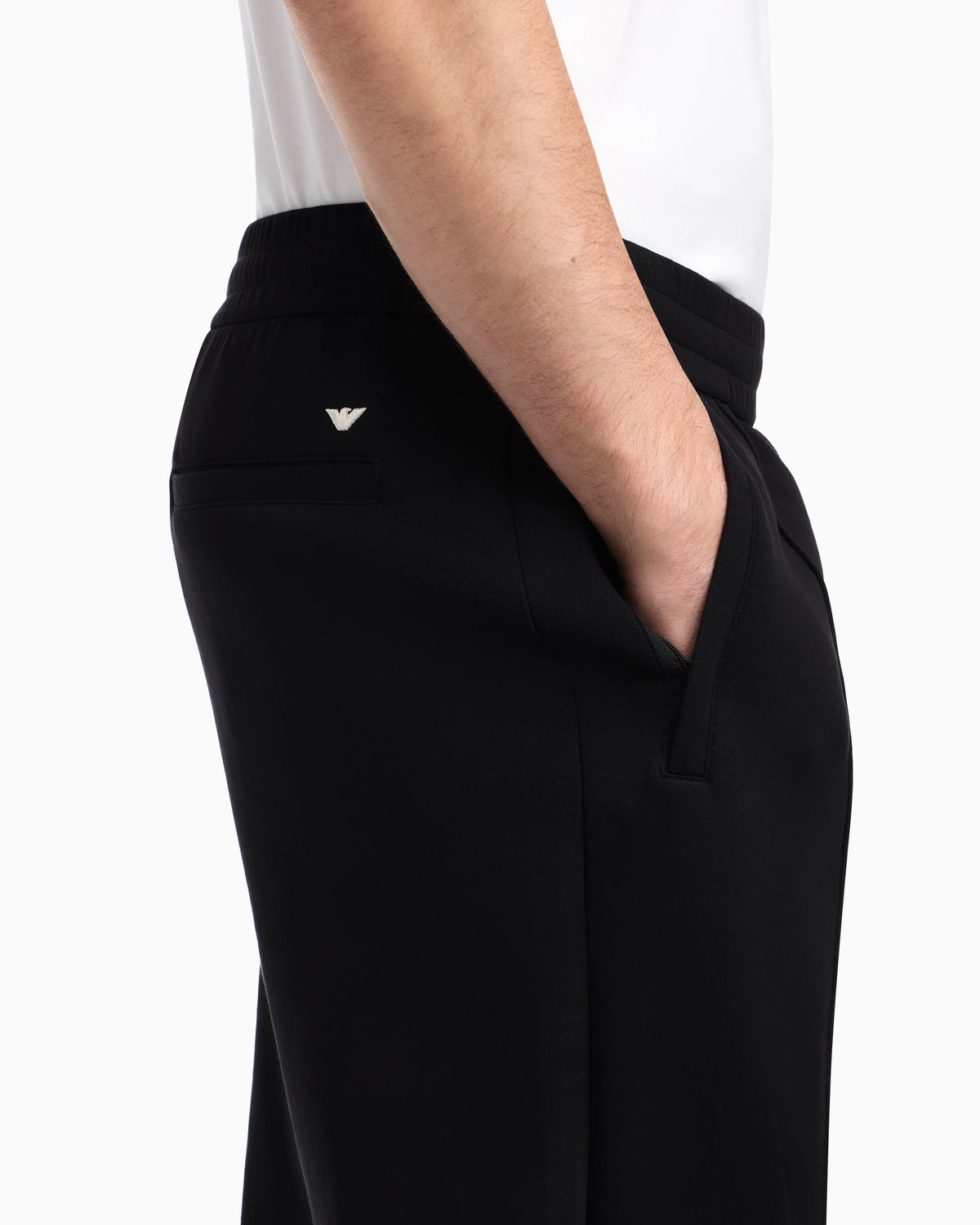 Double jersey joggers with side zip pockets Essential