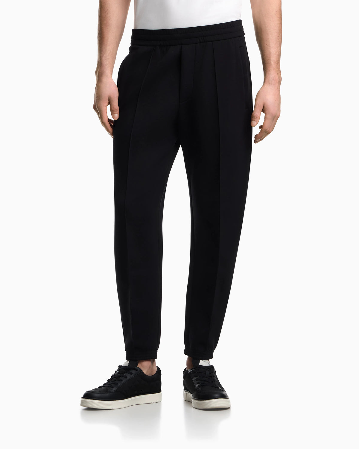 Double jersey joggers with side zip pockets Essential