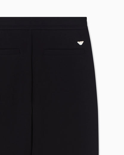 Double jersey trousers with ribs