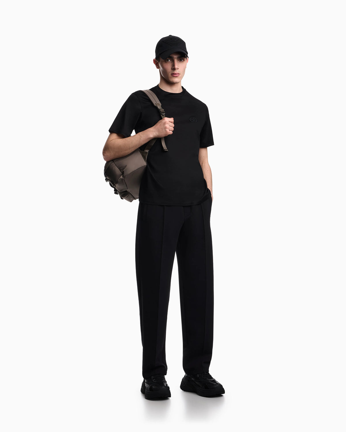 Double jersey trousers with ribs