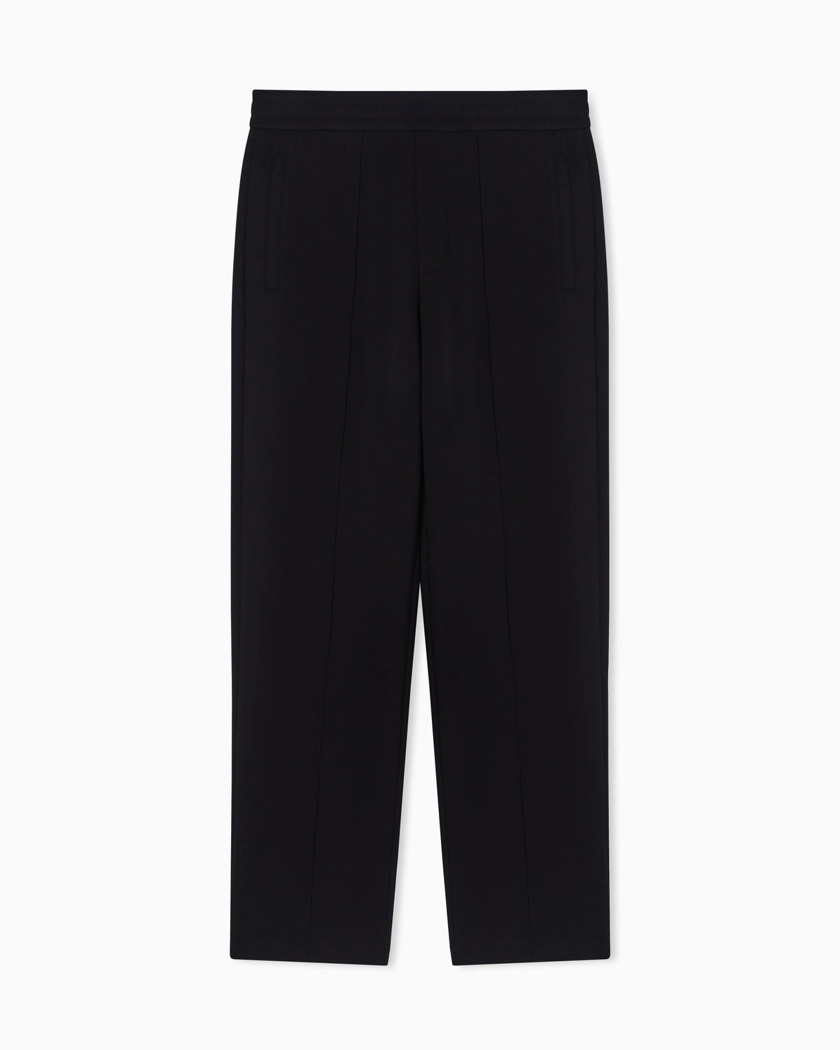 Double jersey trousers with ribs