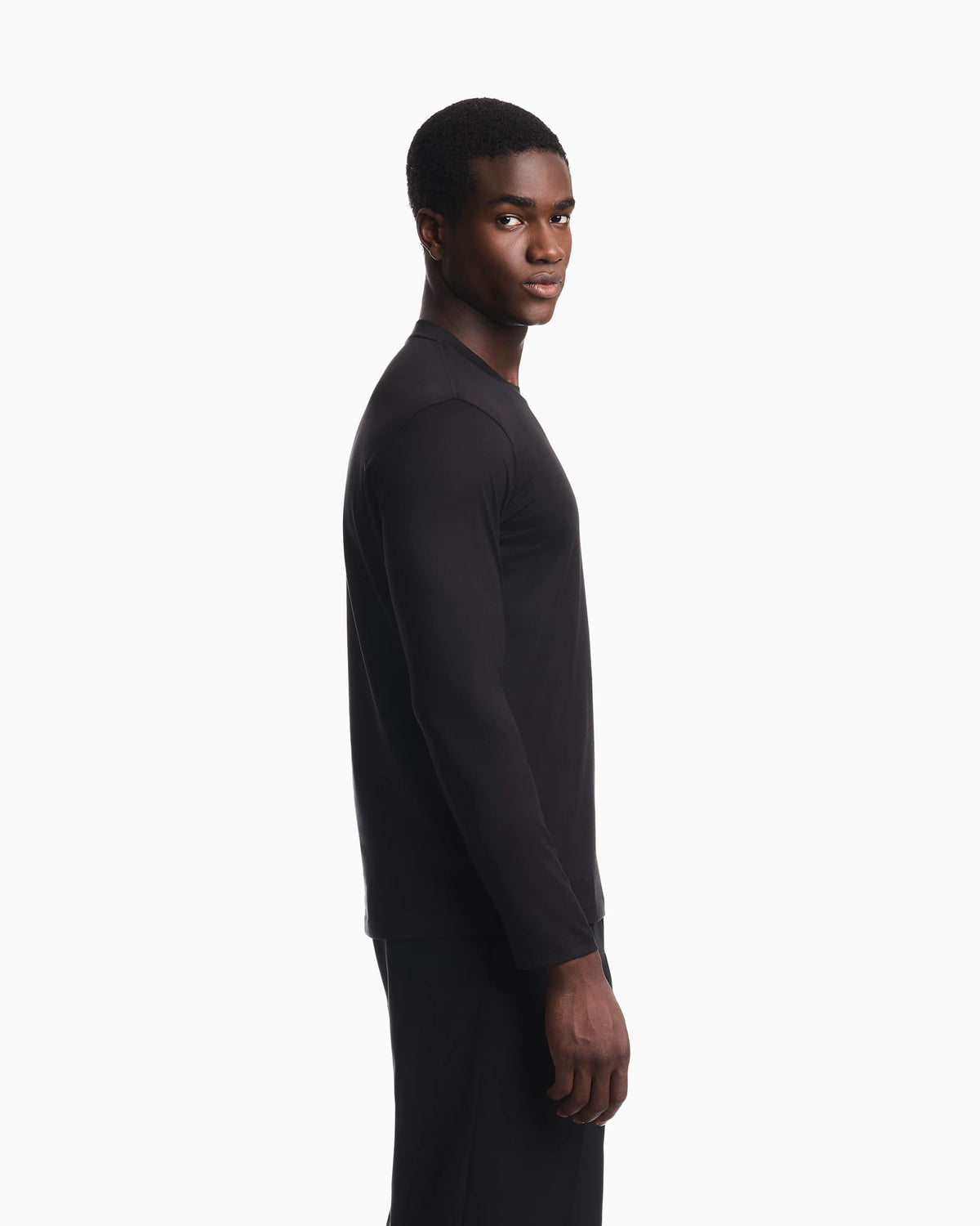 Slim-fit Pima jersey jumper with printed logo