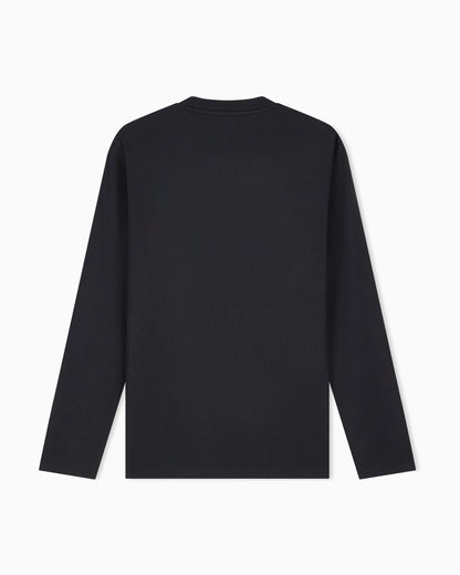 Slim-fit Pima jersey jumper with printed logo