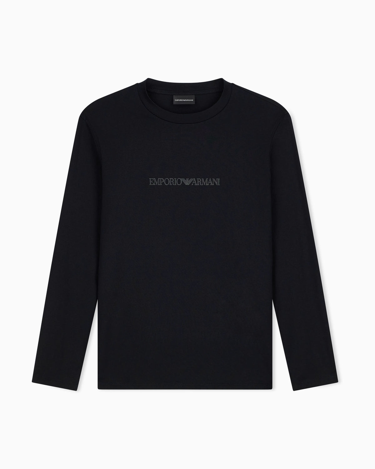 Slim-fit Pima jersey jumper with printed logo