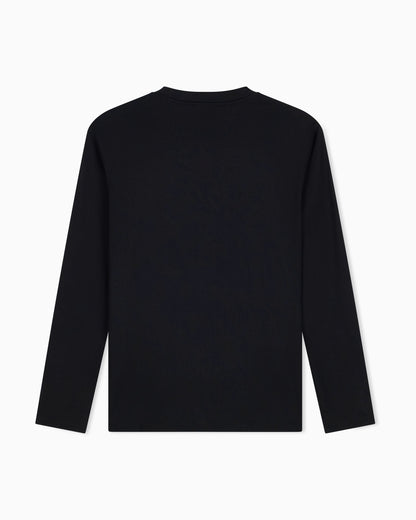 Slim-fit Pima jersey jumper with printed logo
