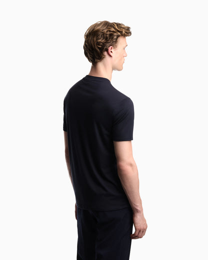 Plain-knit virgin wool jumper