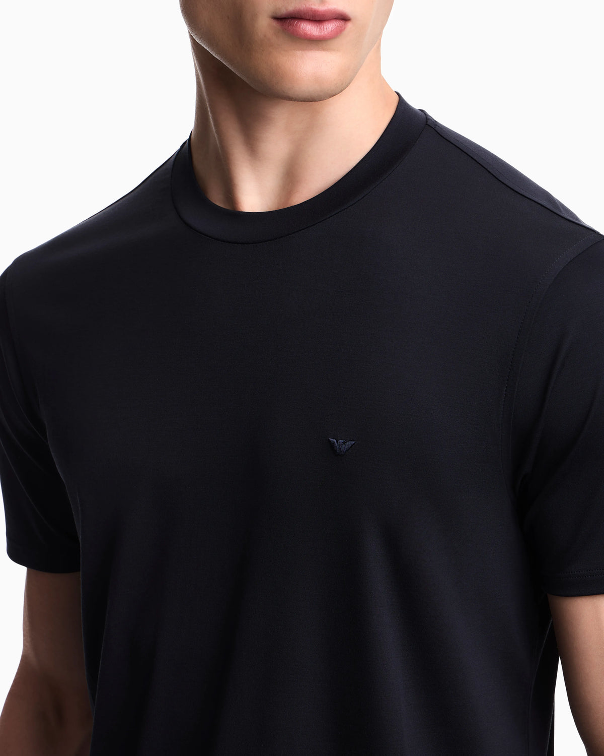 Plain-knit virgin wool jumper