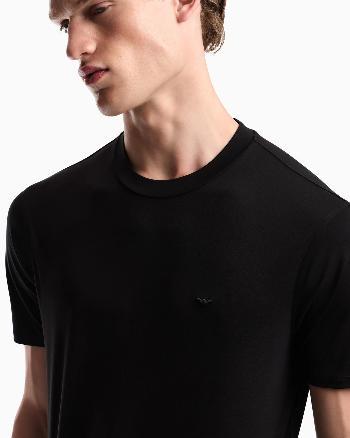 Plain-knit virgin wool jumper